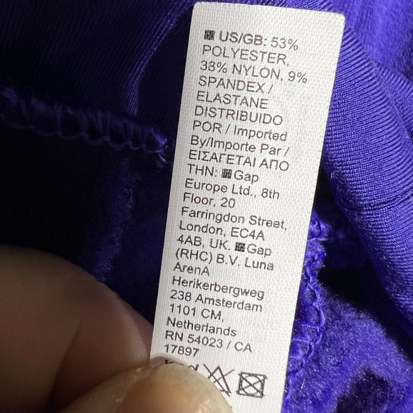 Athleta Blue Purple Altitude Polartec Half Zip Pullover Cropped Sweatshirt XL - Picture 9 of 12